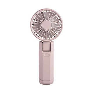 半導體高速製冷手持風扇 摺疊便攜 100檔變速控溫 超長續航降溫神器 大風量高速製冷, 藕粉 一般款