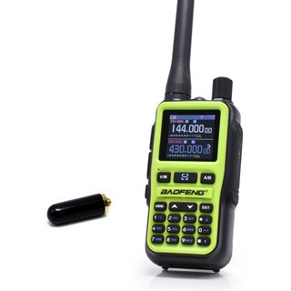 BAOFENG 雙頻無線電對講機 VHF:144-146MHz UHF:430-432MHz 5W NCC認證, 1套, UV-68R朝露綠送天線