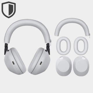 일상담다 소니 WH-1000XM6 호환 완전커버 실리콘 헤드폰 커버 3종 세트, 라이트 그레이