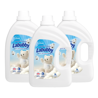 라버비 독일더마 비건 인증 초고농축 섬유유연제 허그코튼 본품, 3개, 3L