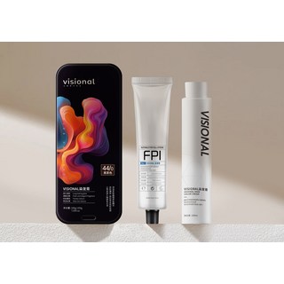 VISIONAL 染髮膏 44/0 黑茶色 持久絢麗 清香淡雅 時尚潮色 秀发丝滑, 亞麻棕色, 1個