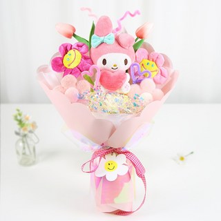 산리오 러블리 인형꽃다발+쇼핑백 세트 졸업식꽃다발, 1개, 마이멜로디 핑크