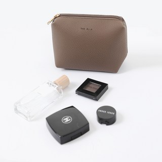 더엘라 메이크업 파우치 화장품 코스메틱 가죽 포켓 사각 지퍼 케이스
