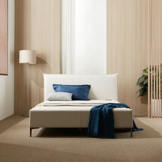 [온열침대] 현대의료기 심플리체 패브릭 퀸 포그니처 황토숯볼 흙침대, 오트밀