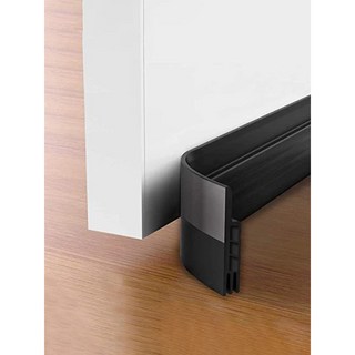 家用自粘防風防塵隔音門擋門底縫隙密封條KJ88, 1個, 黑色