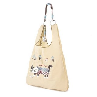 kusuguru 刺繡眼鏡貓 購物袋 單肩包 手提包 2024秋季新品 空運直送