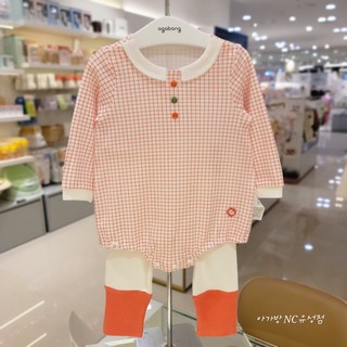 아가방 NC유성점 부드러운 수트와 신축성좋은 쫄바지 세트구성 다비바디수트세트 가을 내복 유아 아기 여아 남아 돌아기 백일 신생아 면 실내복 내의 선물 아가방바디수트