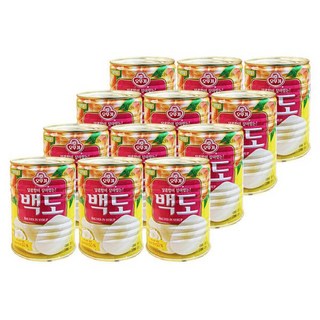 오뚜기 백도 반절 400g 12개 통조림 과일