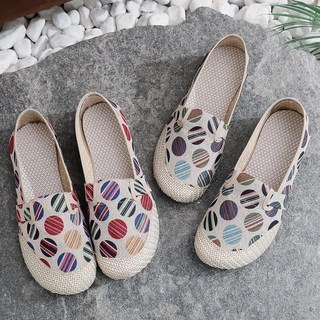 老北京布鞋女鞋夏季新款薄款透氣漁夫鞋，田園風漢服女鞋, 綠色條紋款標準款,35