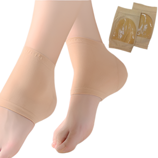 발 뒤꿈치 실리콘 패드 보습 양말 스킨, 10g, 1개, 2개입