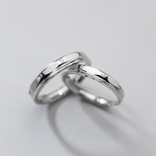에르모사제이 R080 실버 925 심플 데일리 러브 남자 여자 커플 우정 은 반지