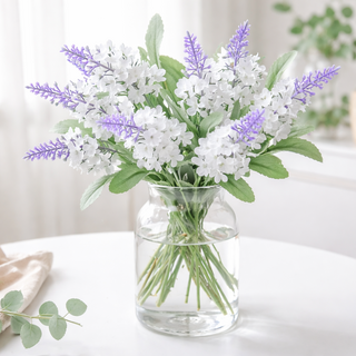 하스몰 조화 라벤더 플라워 꽃다발 인테리어 소품 4묶음, 1개, 화이트