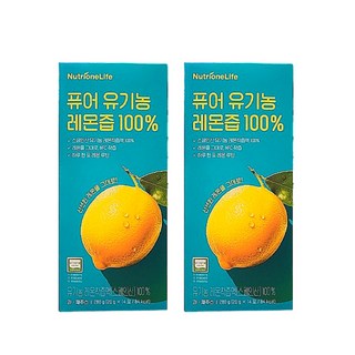 뉴트리원 퓨어 레몬즙 100% NFC 착즙 레몬수 원액, 280ml, 2개
