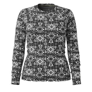 Smartwool 女款美麗諾羊毛花紋長袖上衣，戶外保暖透氣舒適，時尚有型