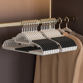 約翰家庭百貨 無痕防滑塑膠衣架 (5個裝) - 無痕衣架 防滑衣架 曬衣架 掛衣架 衣物掛架 晾衣架 衣架子 ZL0314, 黑, 1個
