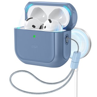 에어팟 프로 3 2 1 세대 캐릭터 케이스 굿즈 AirPods 4세대 케이스용 ESR 4 2024 MagSafe 낙하 보호 커버 Pro 2세대/1세대 /용 HaloLock, [00] 2XS, [00] Deep Yellow, 1개