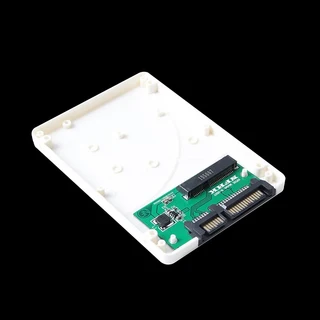 쿠쿠스토어 케이스 포함 미니 pcie msata 어댑터 ssd to 2.5 인치 카드, 01 하얀색