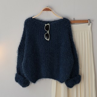 스카이코코 여성 긴팔 티셔츠 여리여리 비타 입술 니트