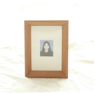 우드액자 삼각 브라운 미니 증명사진 소형 탁상용 벽걸이 3x5 4x6, 1개