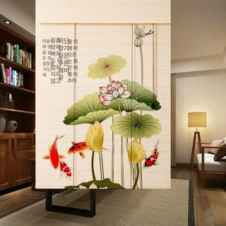 일식집커튼 입구 대나무 문발 인테리어