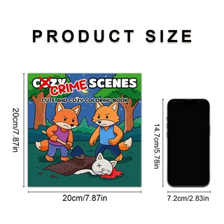 범죄 현장 귀엽고 아늑한 색칠하기 책 24 페이지 그리기 어린이 성인 할로윈 선물을위한 사랑스러운 소름, 01 20x20cm 24pages