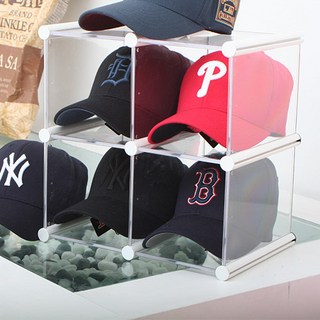 엠블럭&스페셜 모자정리대 모자케이스 모자보관함 모자진열장 야구모자 보관함 스냅백 뉴에라 수납, 1세트