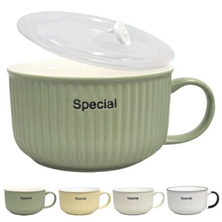 유비토 전자레인지 라면 그릇 손잡이 계란찜 1000ml, 1개, 올리브