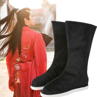 한푸 무사 신발 전통 고대 검객 호위 빈티지 의상 밑창 코스프레