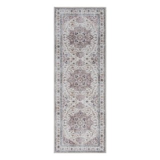 Gertmenian 실내 관리가 쉽고 세탁 가능한 부분 러그 - 7.6 x 12.7cm3 5인치 소형 거실 침실 입구의 통행이 많은 지역에 이상적 캐스퍼 브라운 232, 2x6 러너, 소하, 그레이