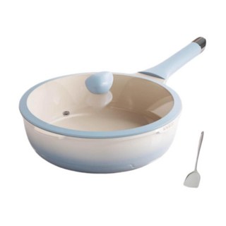 KiwiCo 麥飯石不沾平底鍋 28cm 陶瓷塗層 導磁鍋底, 1個, 陶瓷 28CM帶蓋 1-2人用