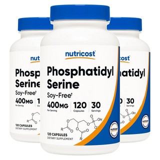 nutricost 磷脂絲胺酸膠囊, 120顆, 3罐