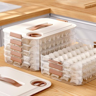 餃子盒家用食品級廚房冰箱收納盒 保鮮速凍冷凍專用餛飩盒, 1個, 【一層一蓋】,食品級材質