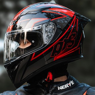 AIS 확장형 스포일러 풀페이스헬멧 안전모 오토바이헬멧 R1-607, 블랙 레드