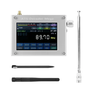 HAMGEEK ATS-디코더 메가 SDR 라디오 AM FM SYNC SSB CW DIGI 수신기 ATS25 Max-Decoder W/4" 컬러 스크린, 01 ATS-Decoder Mega