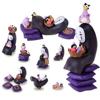 ENSKY 神隱少女無臉男疊疊樂公仔 日空版宮崎駿吉卜力模型 千尋煤炭球桌面擺飾, 1個