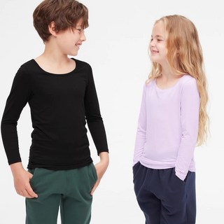 UNIQLO 兒童 3/4長袖 發熱衣 內搭衣 輕薄彈性佳 110-160