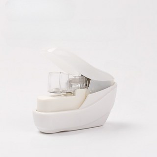 사부작마켓 안전한 심없는 스테이플러, 1개, 화이트