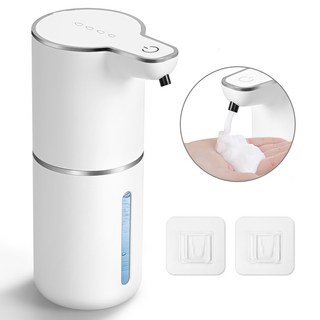 APEXSO 젤/거품타입 자동 디스펜서 손세정기 핸드위시 세제 물비누 리필용기 충전식 화장실 주방 싱크대 욕실, 1개, 거품타입