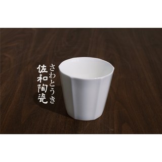 佐和陶瓷【青山白瓷湯吞杯-日本製】日式手握杯 茶杯 入厝禮 新居落成, White, 1個