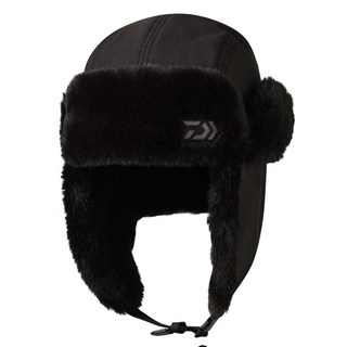 DAIWA DC-4225W 防潑水飛行員帽 F碼 拓源釣具 秋磯保暖飛行帽 哈爾濱帽, 黑（596025）