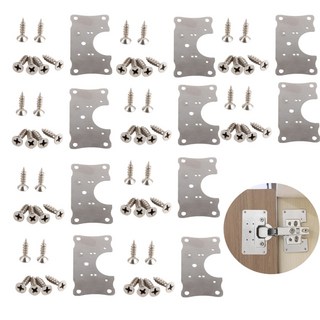 케이엠 경첩보강판 스텐사각 문짝수리 가구 덧대는 플레이트, 10개