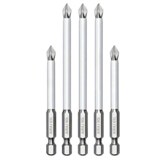 AIRAJ 자력 드라이버 드릴 비트 세트 6피스 십자형 전동 방지 헤드 DIY/전기수리용, 6개