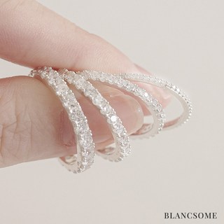 925실버 이터니티링 지르코니아큐빅 테니스반지 1/1.5/2/2.5mm (5-23호)