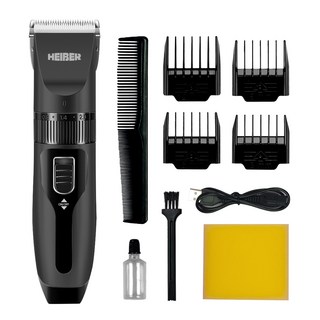 헬릭스케어 전문가용 이발기 전동 바리깡 풀패키지 세트, 블랙