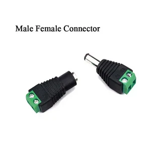 DC 12V 남성 여성 커넥터 2.15.5mm 전원 케이블 잭 어댑터 플러그 소켓 LED 조명 CCTV 카메라 라우터, 01 5PCS, 03 Male And Female
