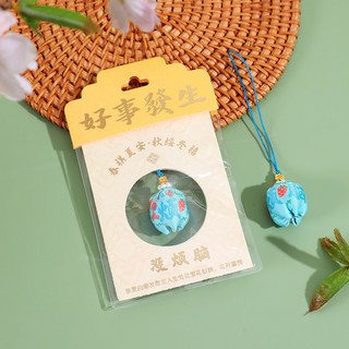 端午節香包香囊，艾草香囊，隨身護身符，文創禮品, 1個, 香包小花苞-莓烦恼（蓝）