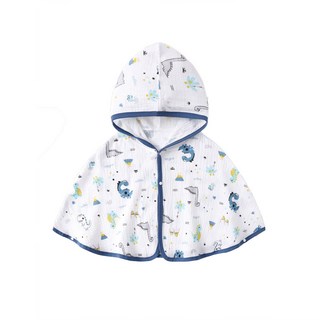 POKO 兒童泡泡紗純棉斗篷防曬披風