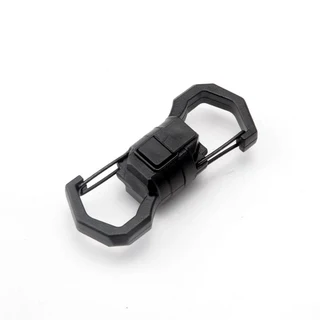 야외 높은 데시벨 휴대용 키 체인 휘슬 스테인레스 스틸 비상 생존 휘슬 다기능 야외 도구, 검정색