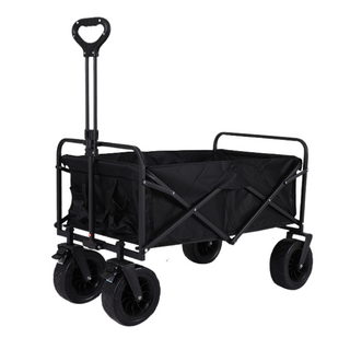 加大5吋露營推車 - 可折疊、大容量、耐用露營拖車, 黑色-10吋, 1個