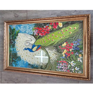 [액자나라] 고급특대형보석십자수액자/다양한사이즈맞춤주문제작, 340(은색), 가로형, 1개